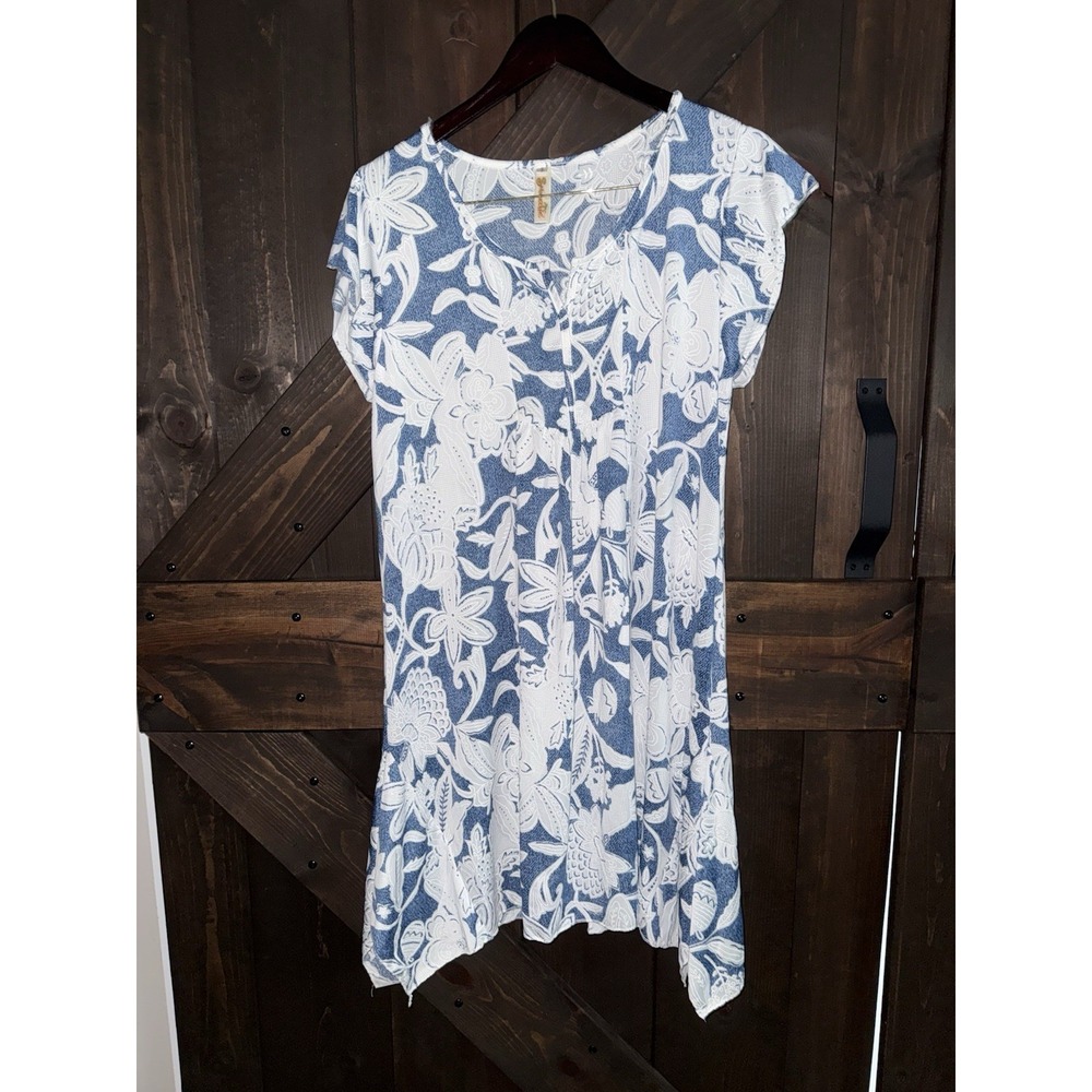 Shoreline blue and white sleeveless dress Women's Sz Small S‎